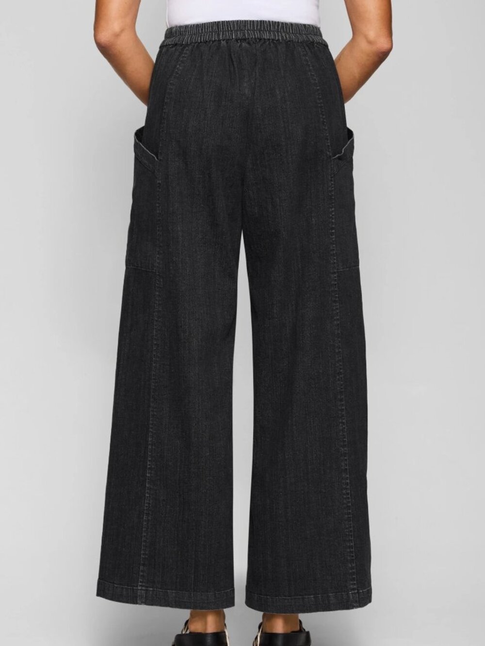 Lisa Bayne Denim Utility Pant - Size XXL Black